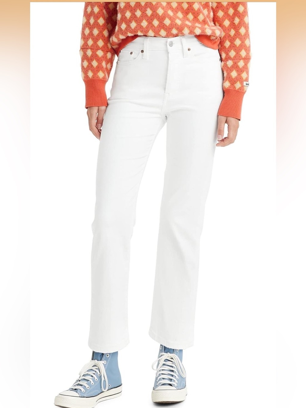 Levi's Women's Wedgie Straight Jeans, (New) White Stonewash, 26 1878/bb6-2